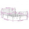 vidaXL Posteľ s matracom 120x200 cm borovicový masív - Hnedá - 204681-138328