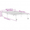 VidaXL Rám postele bez matraca Skladací Biela 100x190 cm Oceľ - Biela - 245803-259925