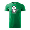 Sablio Tričko s potlačou I am doing my best Panda - zelené 4XL