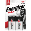 Energizer Alkalická batéria Max 6LR61 9V, 2 ks