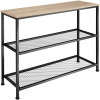 tectake 404201 konzolový stolík bristol 100x30x81cm - industrial svetlé drevo, dub sonoma