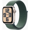 Apple Watch SE/40mm/Starlight/Sport Band/Lake Green