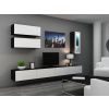 Obývacia stena Vigo 12 (čierna/biely lesk)