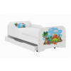 Detská posteľ s matracom a zásuvkou, DINO WORLD