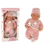 LEAN TOYS Bábika Bábika 46 cm Ružový cumlík Spací vak Slon