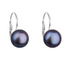 Strieborné náušnice visiace s peacock riečnou perlou 21009.3