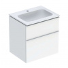 Geberit iCon Skrinka s umývadlom, 60x50x60 cm, 2 zásuvky, KeraTect, lesklá biela 502.331.01.1