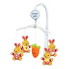 BABY MIX Kolotoč nad postieľku Zajačikovia 12 ružová