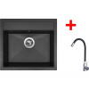 Sinks SOLO 560 Granblack + Elasta nerez/čierná