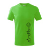 Hory bicykel úsmev - Tričko detské bavlnené - 134 cm/8 rokov ( Apple Green )