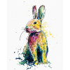 Maľovanie podľa čísel Farebný králik, 80x100 cm, bez rámu a bez vypnutia plátna (6055682)