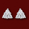 Silver.ag Náušnice zlaté, diamanty, trojuholníky E1429