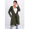 Dámsky kardigán s predĺženou zadnou stranou MI8998 khaki