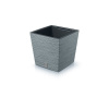 kvetináč 30cm FURU SQUARE LOW DFS300-422U sivý plastový PROSPERPLAST