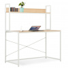 vidaXL Počítačový stôl biely a dubový 120x60x138 cm - Biela - 99232-210577
