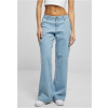Ladies High Waist Straight Denim Cargo Pants - black washed 29