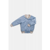 DOUBLE BOMBER STRIPED blue&ecru / Detská bomber bunda obojstranná 6/7 rokov