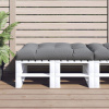 Poduška na palety šedá 120 x 80 x 12 cm textil Šedá 360514