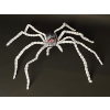 Dekoračný pavúk bielo-sivý s červenými očami 150cm