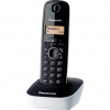 Panasonic KX-TG1611 bezdrôtový telefón DECT (jednoduché použitie, telefónny zoznam 50 vstupov, podsvietený LCD displej, hodiny, budík), čiernobiely