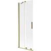 Mexen Velar vanová zástěna 2-dverová posuvná 70 x 150 cm, mráz, zlatý kartáčovaný - 896-070-000-31-55