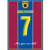 Superfutbal Maketa dresu FC Barcelona, modrá / bordová Rozmer: A4, Meno a číslo: Griezmann 7