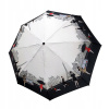 Dáždniky - Automatický, skladací dáždnik, s šedým krytom Neyrat (Parížsky dáždnik Neyrat Autunun veľký otvorený stroj)