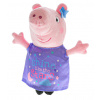 Peppa Pig Happy Party plyšový fialové oblečení