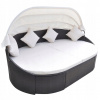 Záhradné lehátko - Vidaxl Garden Bed s baldachýnom, Polystan, (Vidaxl Garden Bed s baldachýnom, Polystan,)