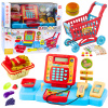 LEAN TOYS Obchod Set Pokladňa Košík Potraviny Svetlá Zvuky farebne