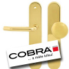 COBRA TITAN PREKRYTKA Povrch: OLV - mosadz leštená lesklá, Rozteč: 92 mm, Prevedenie: PZ RE (kľučka pravá/guľa)