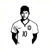 Samolepka na stenu futbalista Neymar Jr 58x83 cm
