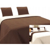Prikrývka na posteľ - Euromat Polyester 220 x 180 cm lôžko, hnedé odtiene (Dvojlôžková posteľná posteľná posteľná posteľná posteľ 180x220 + 2 vrecká 40)