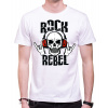 Fajntričko Tričko - ROCK REBEL, Farba biela, Strih/ Variant Pánsky/UNISEX