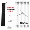 Rotačná kefa na čistenie komína s reťazovou hlavou TURBO Premium PRO - 10m
