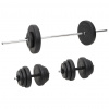 zahrada-XL Obojručná a jednoručná činka so závažiami 60 kg 3145024