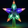 Springos LED Hviezda na vianočný stromček - 17,5 cm, 10 LED, 3xAA, IP20, multicolor