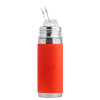 TERMO FĽAŠA SO SLAMKOU 260ML - ORANŽOVÁ