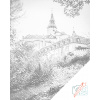 Vymalujsisam.sk Bodkovanie - Hrad a zámok Frýdlant 2 Farba: Čierna, Veľkosť: 40x50cm, Rám: Bez rámu, iba zrolované plátno