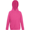 Fruit of the Loom Mikina Kids Lightweight Hooded Sweat s kapucí, dětská COT-16200931064 Fuchsia 9-11