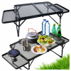 Turistický stolík Gotel 40 x 60 x 25 cm čierny