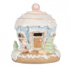 Clayre & Eef Cukrová perníková chalúpka s Led svetielkami Gingerbread House - Ø 12*14 cm/ 3*AAA - Clayre & Eef