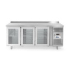 3-dverový chladiaci stôl s bočným agregátom, presklený, Arktic, 420L, 230V/400W, 1795x700x(H)850mm