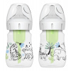 DR.BROWN'S Fľaša dojčenská Anti-colic Wide Neck Džungľa 150ml, 2ks (WB52014)