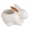 Zajac s kvetináčikom z keramiky na postavenie 15,5 x 10 x 10 cm