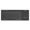 C-TECH Klávesnice WLTK-03, Bezdrátová, Touchpad, černá WLTK-03