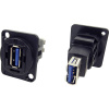 Adaptér XLR Zásuvka USB 3.0 A na zásuvku USB 3.0 A adaptér, vstavateľný CP30205N CP30205N Cliff Množstvo: 1 ks; CP30205N