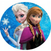CUKROVÁ TLAČ jedlý obrázok na tortu Cukrová hmota Anna I Elsa #2 + MENO TEXT