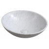SAPHO - BLOK kamenné umývadlo Ø 42 cm, biela carrata mat 2401-42