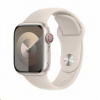 APPLE Watch Series 9 GPS + Cellular 41mm Starlight Aluminium Case with Starlight Sport Band - M/L mrhp3qc/a